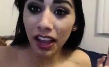Sexy babe gets fucked and facialized