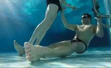 fun underwater in a swimming