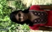 Indian slut outdoor in jungle gets hairy pussy fucked by str