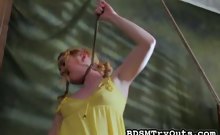 Teen in the bondage video