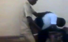 Teen African Students Fucking Doggstyle In Class