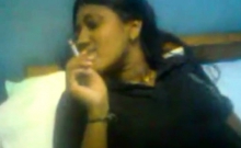 Desi Girl Smoking And Giving Blowjob