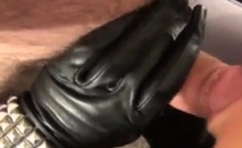 Amateur Leather Gloved Sex