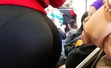 INCREDIBLE - Round Bubble Butt Teen on the Train