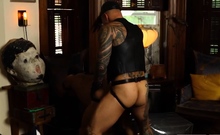 Leather Hunks Damian X Dragon And Jason Luna Hot Bareback