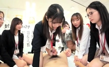 Japanese group sex with pussy licking and fucking