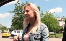 Real Amateur Czech Slut Katy Rose Pussy Fucked In Public