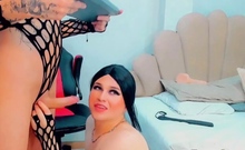 Tranny take full advantage of Shemale's horny cock