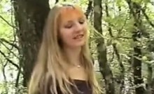 18 Year Old Blonde Girl In The Forest